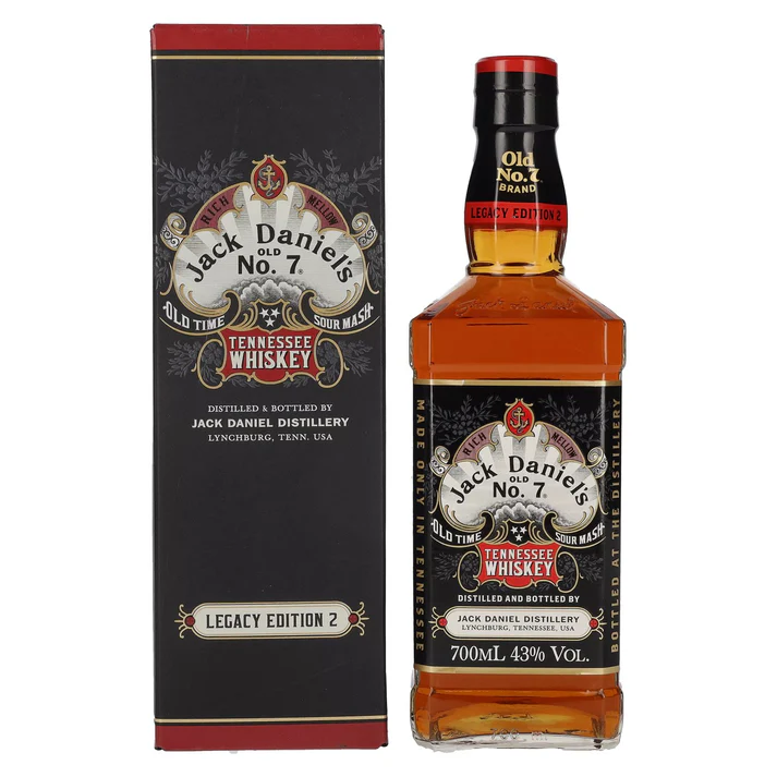 Jack Daniel's Sour Mash Tennessee Whiskey LEGACY EDITION No. 2 - BLACK DESIGN